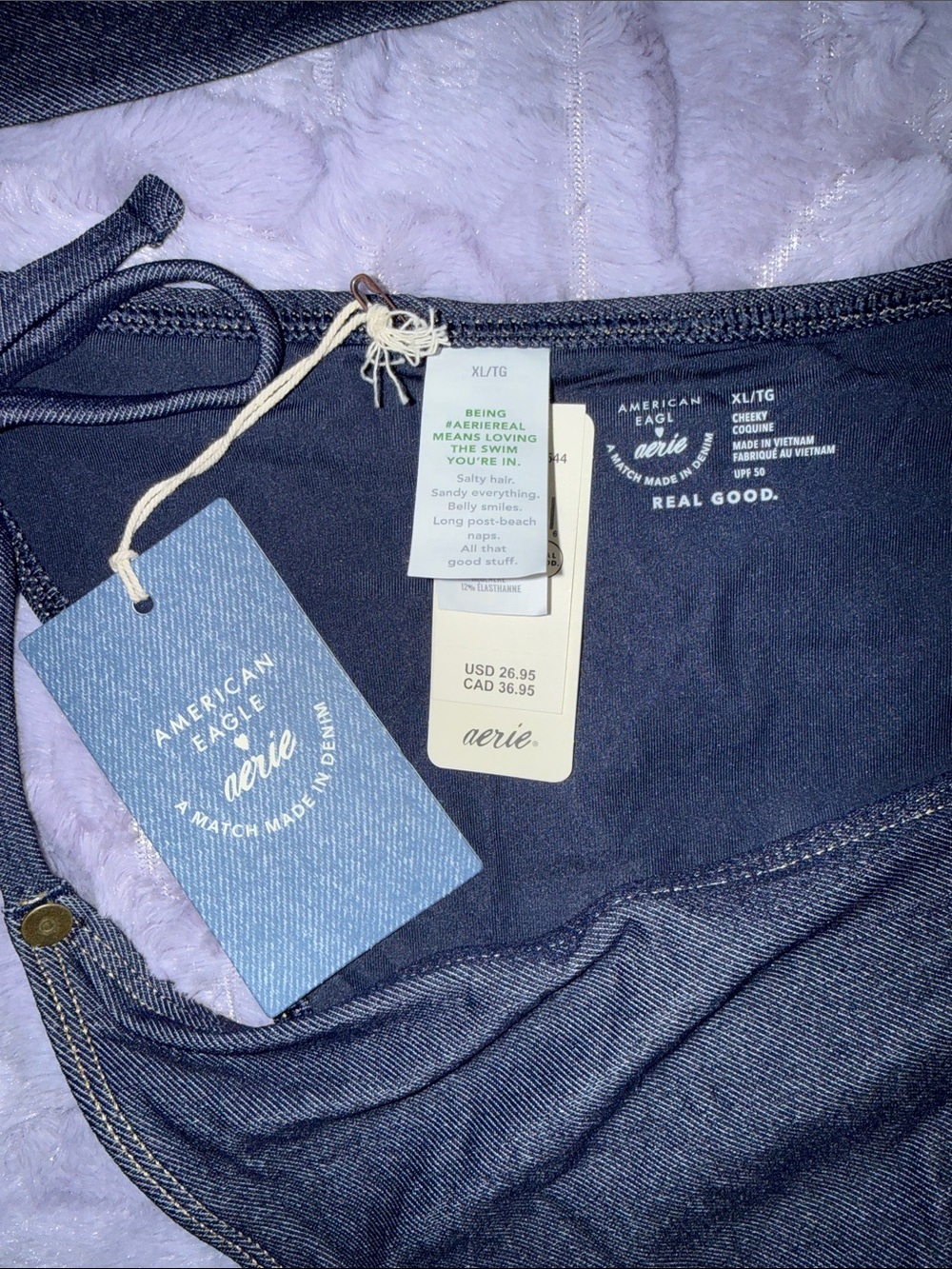Navy Two-Piece Bikini Set - Top & Tie-Side Bottoms - Picture 2 of 4